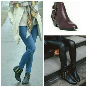 Shoemint Sienna Wine leather ankle boots