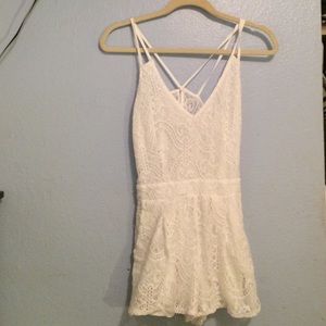 Kendall & Kylie white lace romper
