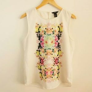 H&M White Floral Blouse