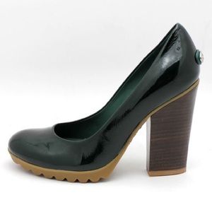 BCBG Max Azria Green Brent Patent Leather Pumps