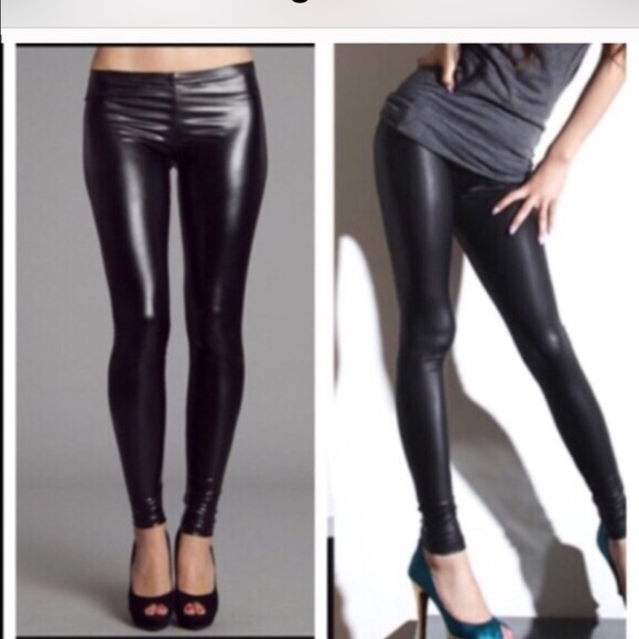 Faux leather liquid leggings - Picture 3 of 3