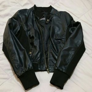 Black Faux Moto Jacket