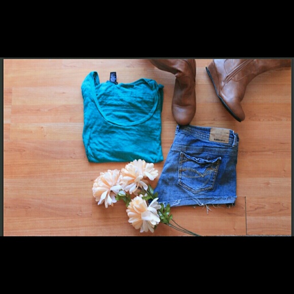 Teal aztec print shirt - Picture 1 of 2