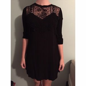 Black dress with lace detail