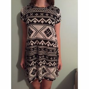 Black and white tribal dress(CLOSING SALE)