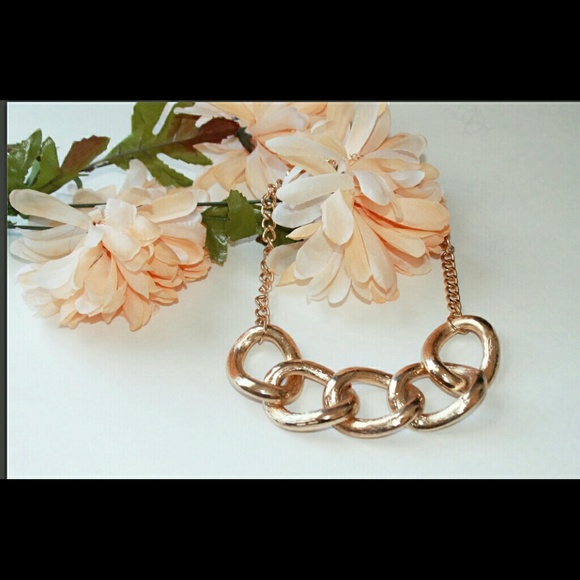 Gold metal necklace