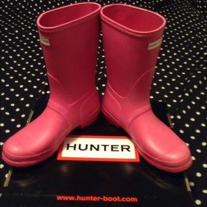 Lipstick pink Hunter Boots size 9