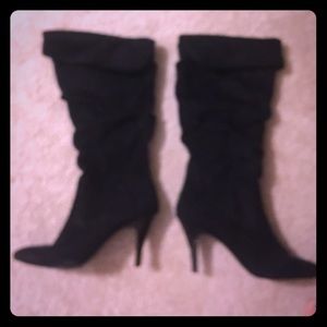 Black high heel boots