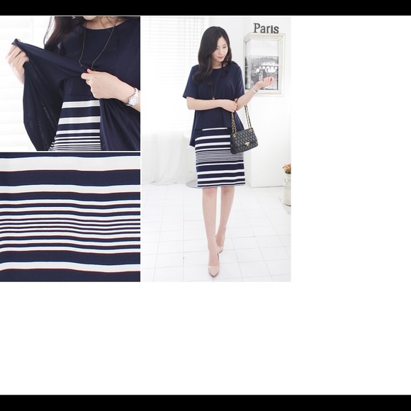 Maternity/nursing Dress ( navy color)