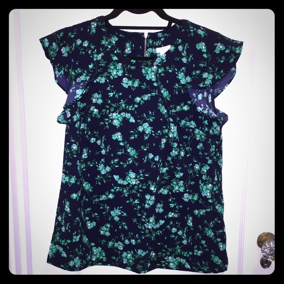 J. Crew Flutter Sleeve Top