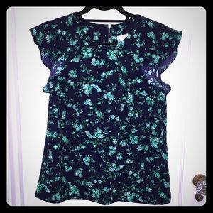 J. Crew Flutter Sleeve Top