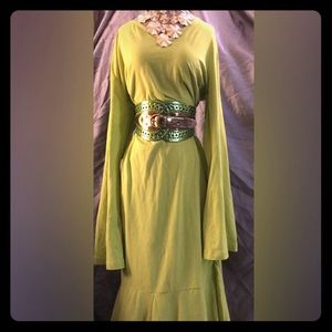 Ashro SUPER SOFT Lime -apple green maxi dress