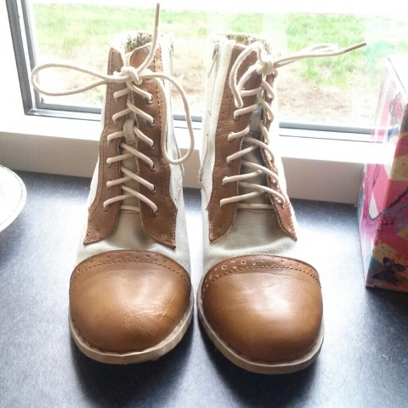 Lace-up Stack Heel Booties