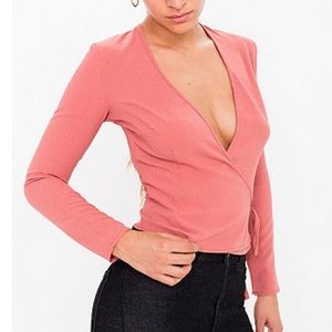 American Apparel Crepe Wrap Top