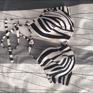 Zebra print bikini top with wire