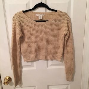 Tan colored cropped sweater