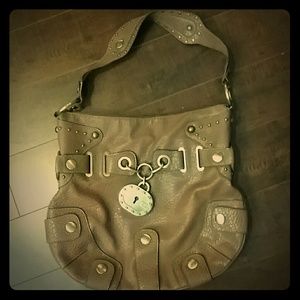 Guess brown bag with lock detail