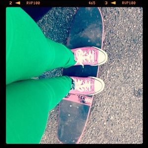 Pink and Baby Blue Converse