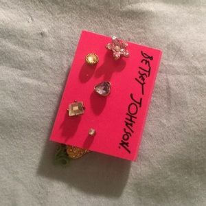 5 piece Betsey Johnson earring set