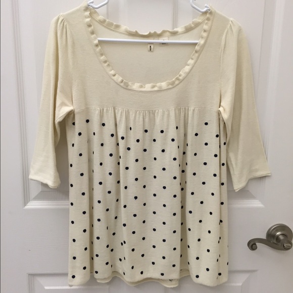 SOLD Anthropologie Moth Embroidered Dots Sweater - Picture 2 of 4