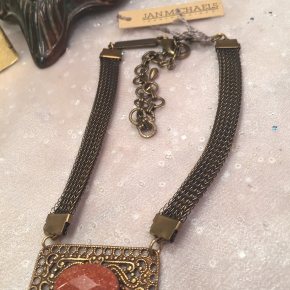 🌟FAIRYMOM26 JAN MICHAELS Brass/Sunstone Necklace - Picture 3 of 4