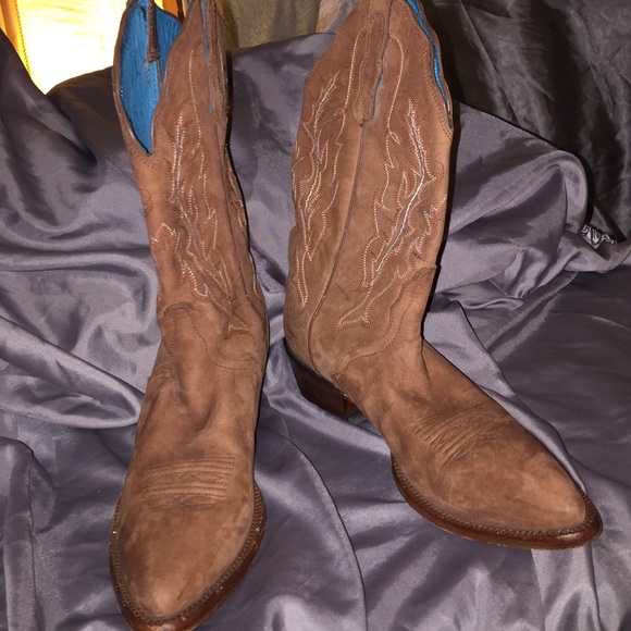 ADORABLE Leather/suede? Cowboy boots WORN TWICE