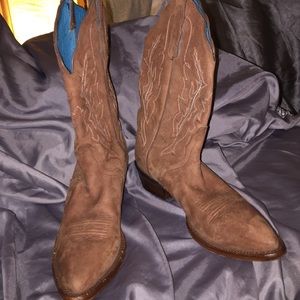 ADORABLE Leather/suede? Cowboy boots WORN TWICE
