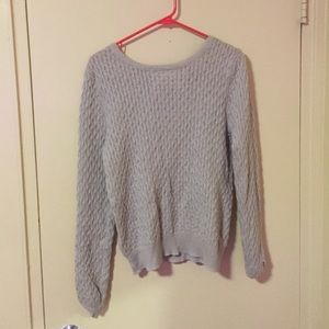 Knit sweater with cute bow tie