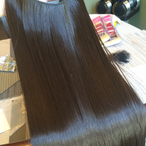 HAIR EXTENSIONS. DARK BROWN. Brand New never worn