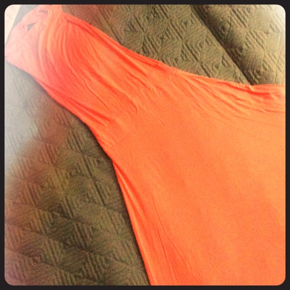 Long Coral Maxi Dress