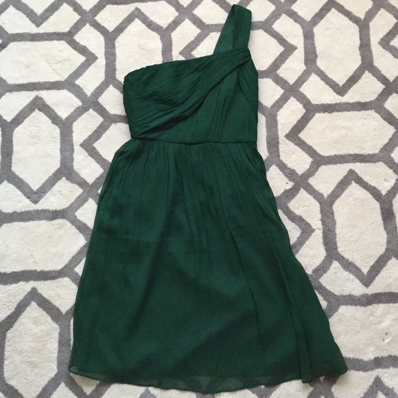 Hunter green J.Crew crepe dress