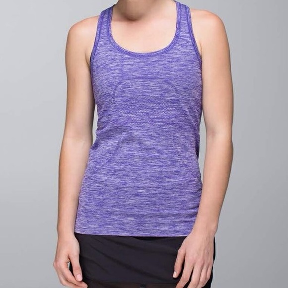 lululemon athletica Tops - Lululemon Heathered Purple Run Swiftly Tank Sz 4