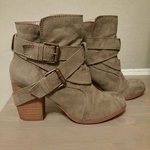 American Eagle Outfitters Buckle Bootie - Suede