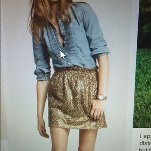 j crew sequin skirt
