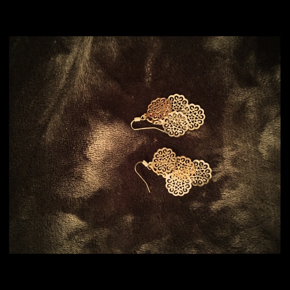 Gold chandelier earrings
