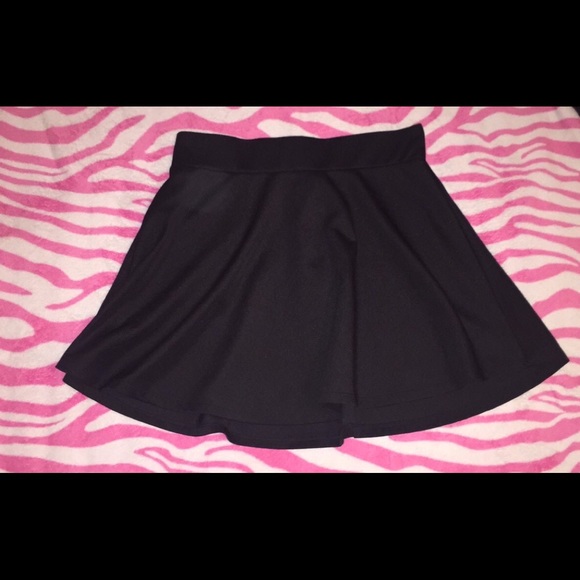 Black high-waisted skirt
