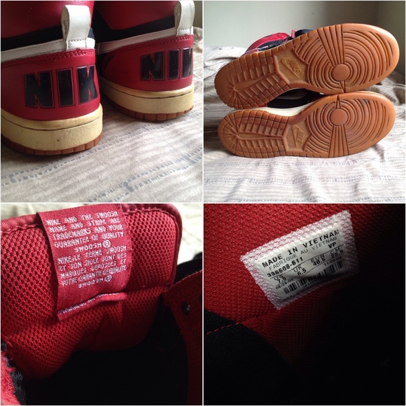 SOLD! NIKE | Big Nike Hi Red Black Sneakers - Picture 4 of 4