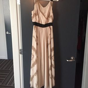 Express tan and black maxi dress