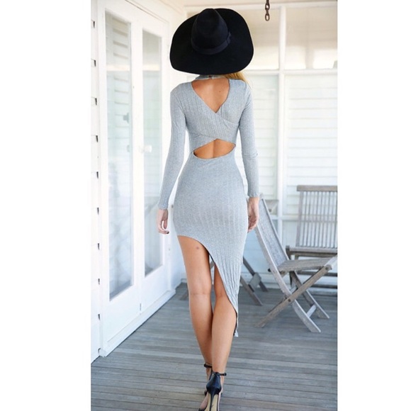 Gray low high dress - Picture 2 of 2