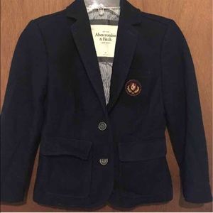 A&F Navy Wool Blazer XS