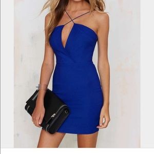 Nasty gal blue billycrossover dress