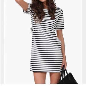 Horizontal striped dress