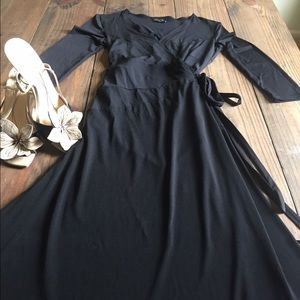 Black wrap around dress