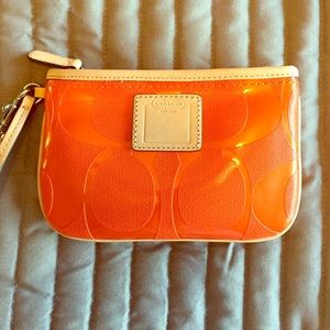 Coach Orange Wristlet