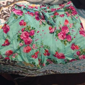 Floral printed shorts