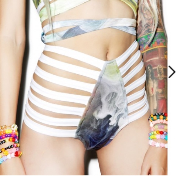 ✨Dolls kill smoke and mirror strappy bottoms✨