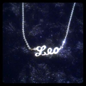 Silver Leo necklace