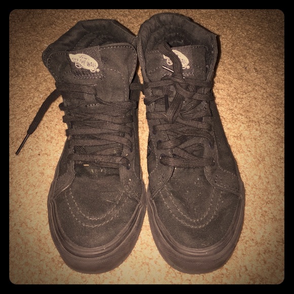Black canvas high tops