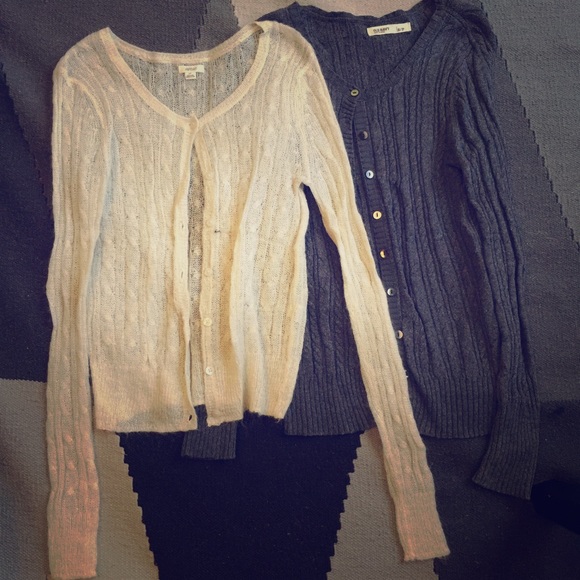 Knit Cardigan Set of 2: Aerie & Old Navy
