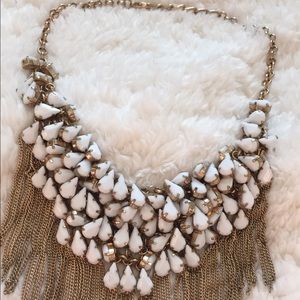 WHITE AND BEADED NECK CANDY